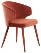 Set de scaune de sufragerie roșu deschis 2 buc. tapițat Kosaka – Light &amp; Living