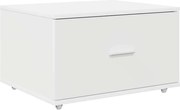 vidaXL Dulap cu sertare cu roata Alb 55 x 45 x 31 cm