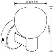 Aplica de perete pentru baie POLA, 1x G9, 5W, 230V, IP44, negru/transparent