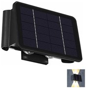 Aplică LED solară 4xLED/1,5W/3,7V 1500 mAh IP54 negru
