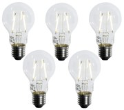 Set de 5 becuri LED E27 A60 Senzor Lux 2,5W 250 lm 3000K