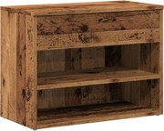 vidaXL Banchetă pantofar, lemn vechi, 60x30x45 cm, lemn prelucrat