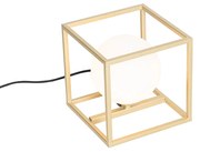 Lampă de masă design auriu cu alb - Aniek