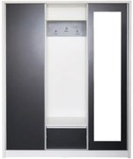 Cuier David Max Alb cu Gri, 153 x 38 x 194 cm