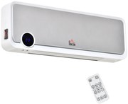 HOMCOM Aerotermă de Perete cu 3 Moduri, Timer 12h și Oscilație 30°, 56x18,5x11,7 cm, Argintiu | Aosom Romania