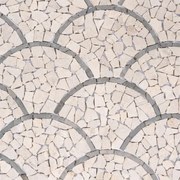 Mozaic din piatră naturală, evantai, bej, 0,98 m²