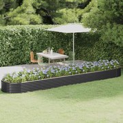 vidaXL Strat înălțat grădină 507x100x36 cm oțel galvanizat