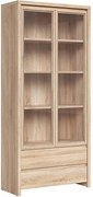 Vitrina KASPIAN, stejar sonoma, PAL, 90x41x201 cm