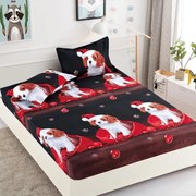 Husa de pat cu elastic + 2 Fete de Perna, Christmas Collection