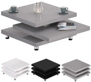 Deuba Masuta de cafea NY - 72 x 72 cm - gri lucios