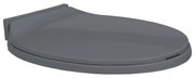 vidaXL Capac WC cu închidere silențioasă, gri, oval