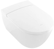 Set vas WC suspendat, Villeroy & Boch, ViClean-I100, DirectFlush, vas cu functie de bideu, alb