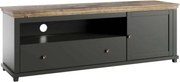 Comodă TV lemn masiv Jardon Grafit, 181 × 49 × 61 cm