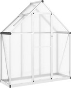 vidaXL Sere cu cadru de bază, argintiu, 169x58x195 cm, aluminiu