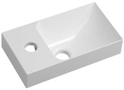 Sapho - Lavoar suspendat PICCOLINO 31x17 cm stânga/marmură turnată/alb