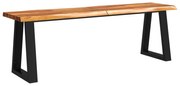 vidaXL Bancă cu margini naturale 140 cm, lemn masiv de acacia