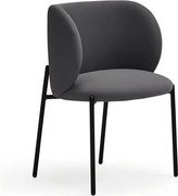 Set de scaune de sufragerie gri închis 2 buc. tapițat Mogi – Teulat