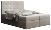 Pat matrimonial Boxspring 140 cm Duel 1 (bej) ( cu saltea și sp. depozitare). 1046420