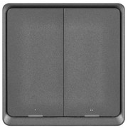 Comutator cu 2 butoane GoSmart Tuya negru