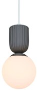 Pendul cu Forma Organic din Ceramica si Sticla, Sadie maro deschis
