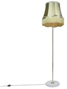 Lampă de podea retro din alamă cu abajur Granny verde 45 cm - Kaso