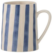 Cană albă-albastră din gresie 440 ml Begonia – Bloomingville