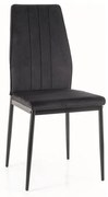Scaun Atom velvet negru Blu19