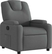 vidaXL Fotoliu rabatabil gri închis, material textil