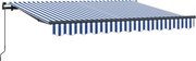 vidaXL Cortina Retractabilă Manual albastru 250 x 200 cm țesătură