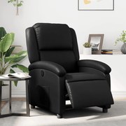 vidaXL Fotoliu rabatabil electric, negru, piele ecologică