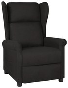 vidaXL Fotoliu rabatabil, negru, material textil