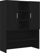 vidaXL Dulap mașină de spălat stejar negru 70,5x25,5x90 cm