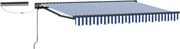 vidaXL Cort electric retractabil Albastru și Alb 2,5 x 2 m
