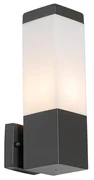 Lampă de perete exterioară modernă gri închis cu opal - Malios
