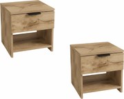 Noptiere HAVANA (2 buc), stejar artisan