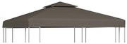 Copertina rezerva acoperis pavilion, 2 niveluri, gri taupe, 3x3 m, 310 g/m²