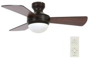 Ventilator de tavan Lucci Air 512311 AIRLIE HUGGER 2xE27/15W/230V lemn/maro + telecomandă