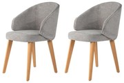 Set de scaune de sufragerie Bentley Grey and LightOak, 2 buc.