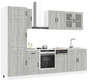 vidaXL Set de dulapuri de bucătărie 8 piese „Kalmar” lemn Sonoma gri