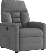 vidaXL Fotoliu rabatabil, gri închis, microfibră