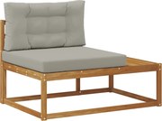 vidaXL Canapea de exterior cu braț final natural 115 x 83 x 73 cm