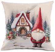 Față de pernuță tip goblen SPIRIDUȘ DE CRĂCIUN 45 x 45 cm