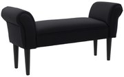 HOMCOM Bancă de Capăt de Pat cu Cotiere Rulate, Bancă Căptușită pentru Dormitor, 102x36x51 cm, Negru | Aosom Romania