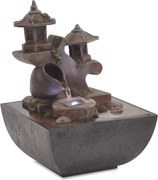 vidaXL Fântână de interior cu iluminare LED, polirășină