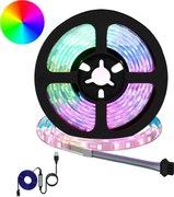 vidaXL Bandă LED 2 pcs Negru și transparent 1700 mm Cupru și Plastic