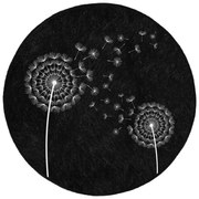 Covor rotund negru lavabil adecvat și pentru aspiratoare robot ø 120 cm Comfort – Mila Home