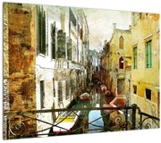 Tablou pe sticlă - Strada din Veneția (70x50 cm)