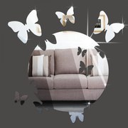 Sticker perete 3D Mirror Silver Moon