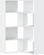 vidaXL Bibliotecă 4 niveluri, alb, 85x85x140 cm, lemn prelucrat