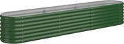 vidaXL Strat înălțat grădină 224x40x36 cm oțel galvanizat